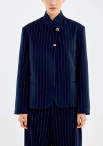 Vicolo - Blazer gessato collo alto bottoni araldici - TAB1107 - Tadolini Abbigliamento