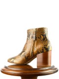 TWINSET Milano LEATHER ANKLE BOOTS WITH ANIMAL PRINT 192TCT012 - Tadolini Abbigliamento