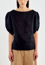 Vicolo - Top with petal-effect sleeves - TAB2351 - Tadolini Abbigliamento