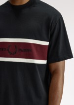 Fred Perry - T-shirt con inserto ricamato - M2405 102 - Tadolini Abbigliamento