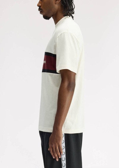 Fred Perry - T-shirt con inserto ricamato - M2405 560 - Tadolini Abbigliamento
