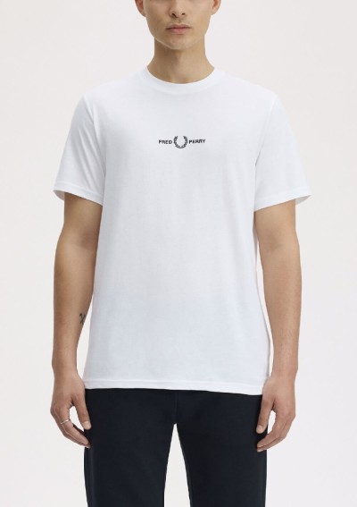 Fred Perry - T-shirt con ricamo - M4580 100 - Tadolini Abbigliamento