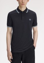 Fred Perry - Polo piqué con doppia riga - M3600 09B - Tadolini Abbigliamento