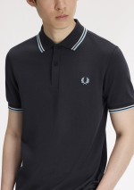 Fred Perry - Polo piqué con doppia riga - M3600 09B - Tadolini Abbigliamento