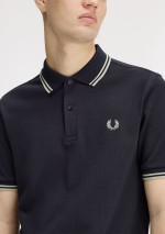 Fred Perry - Polo piqué con doppia riga - M3600 T73 - Tadolini Abbigliamento