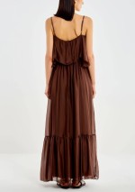 Vicolo - Abito in voile con balza - TAB2371 - Tadolini Abbigliamento