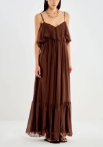 Vicolo - Voile dress with flounce - TAB2371 - Tadolini Abbigliamento