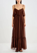Vicolo - Voile dress with flounce - TAB2371 - Tadolini Abbigliamento