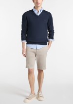 Harmont & Blaine - Pullover scollo a V in cotone - HRQ019030075 - Tadolini Abbigliamento