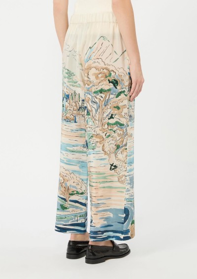 Weekend Max Mara - Pantalone crop in seta stampata - 5136026106 - WKDCURVA - Tadolini Abbigliamento
