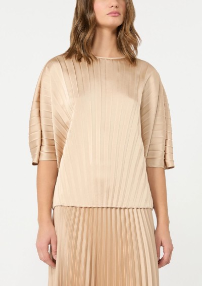 Weekend Max Mara - Loose blouse in pleated satin - 5166056106 - WKDAUREO - Tadolini Abbigliamento