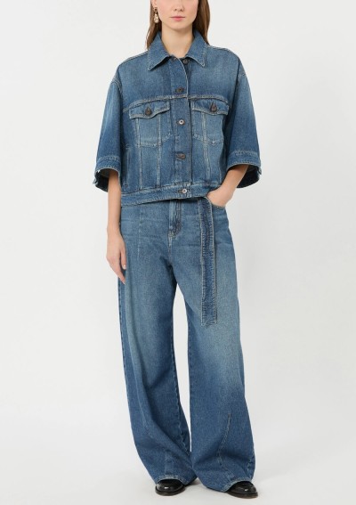 Weekend Max Mara - Jeans ampio in denim di cotone - 5186086106 - WKDMADIA - Tadolini Abbigliamento