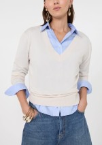 Weekend Max Mara - Wool, silk and cashmere V-neck sweater - 5366126106 - WKDTALAMO - Tadolini Abbigliamento