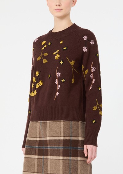 Weekend Max Mara - Embroidered wool sweater - 5366126206 - WKDRAFIA - Tadolini Abbigliamento