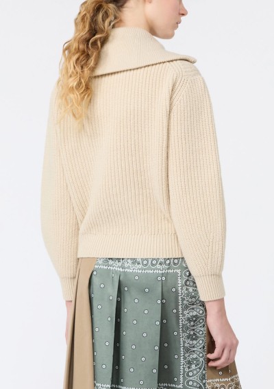 Weekend Max Mara - Wool zip-up roll-neck jumper - 5366186206008 - WKDLASER - Tadolini Abbigliamento