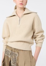 Weekend Max Mara - Wool zip-up roll-neck jumper - 5366186206008 - WKDLASER - Tadolini Abbigliamento