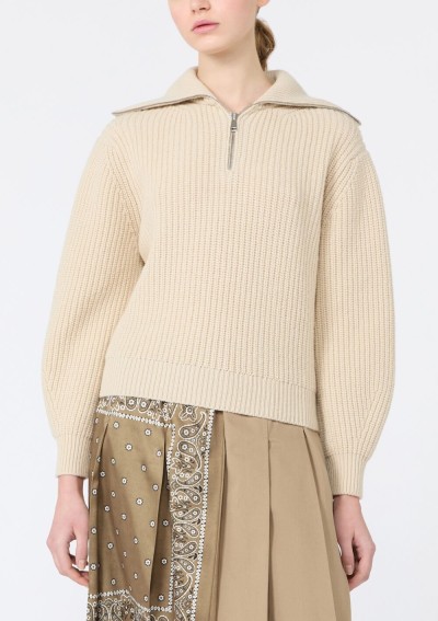 Weekend Max Mara - Wool zip-up roll-neck jumper - 5366186206008 - WKDLASER - Tadolini Abbigliamento