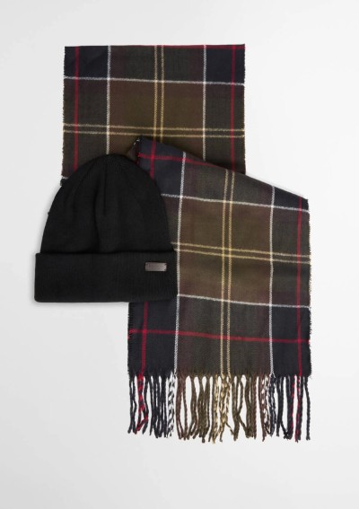 Barbour - Set regalo con berretto Swinton e sciarpa Galingale - MGS0079 TN11 - Tadolini Abbigliamento