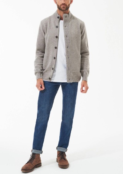 Barbour - Essential elbow-patch cardigan - MKN0731 - Tadolini Abbigliamento
