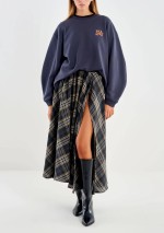 Vicolo - Checkered skirt with a slit - TAC108 - Tadolini Abbigliamento