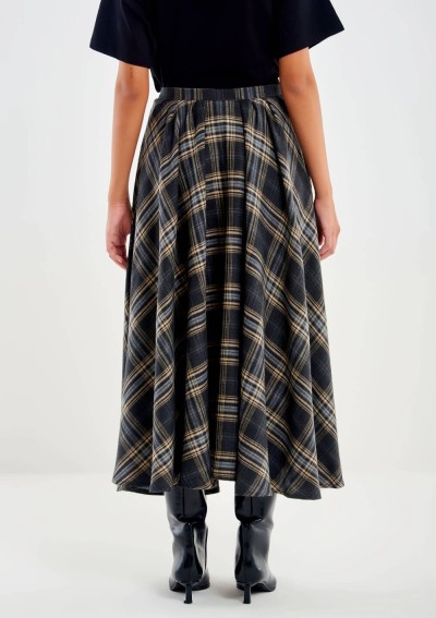Vicolo - Checkered skirt with a slit - TAC108 - Tadolini Abbigliamento