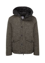 Bomboogie - Short coat with hood in ribbed knit - GM9814TWBAC - Tadolini Abbigliamento