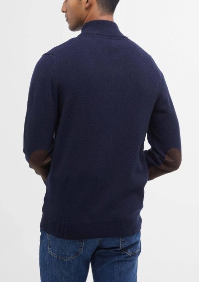 Barbour - Essential elbow-patch cardigan - MKN0731 NY91 - Tadolini Abbigliamento