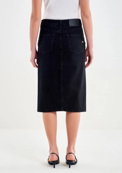 Vicolo - Denim midi skirt with zip - DAC5016 - Tadolini Abbigliamento