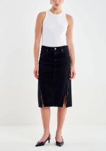 Vicolo - Denim midi skirt with zip - DAC5016 - Tadolini Abbigliamento
