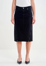 Vicolo - Denim midi skirt with zip - DAC5016 - Tadolini Abbigliamento